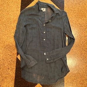 Bsbee sheer gray gingham shirt